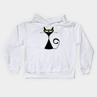 Funny angary cat Kids Hoodie